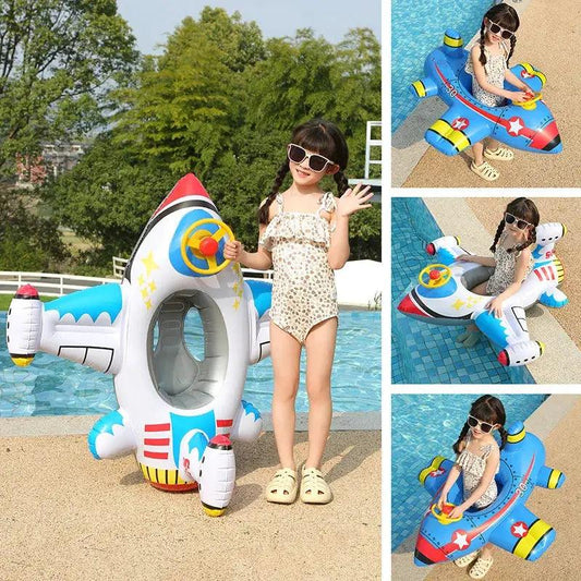  Aircraft Shape Baby Swim Ring Inflatable Pool Float -  ToylandEU™