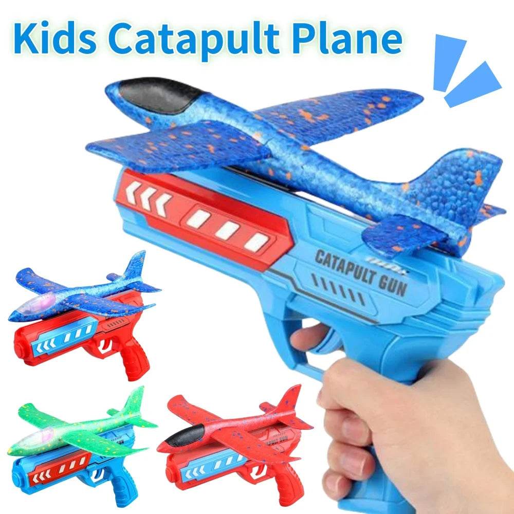 Airplane Launcher Toys Outdoor Sports Flying Toys Foam Catapult Plane Birthday Gifts for Boys Girls - ToylandEU