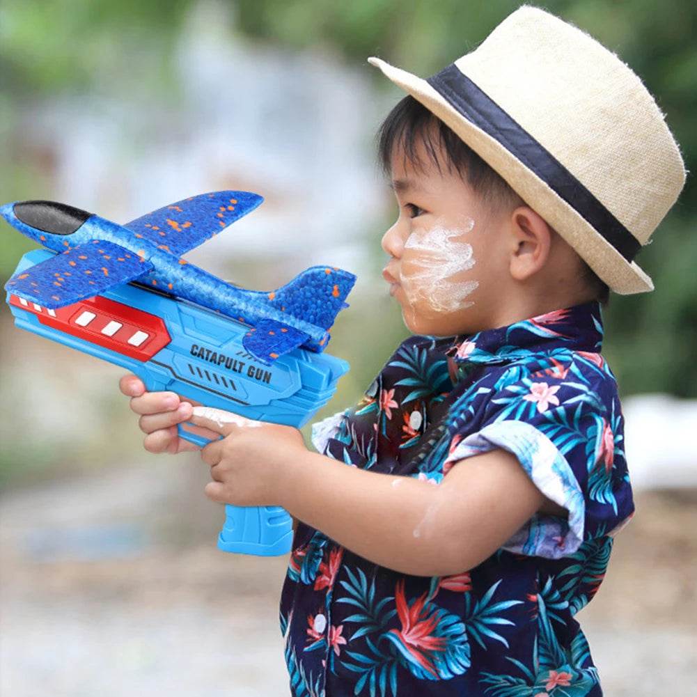 Airplane Launcher Toys Outdoor Sports Flying Toys Foam Catapult Plane Birthday Gifts for Boys Girls - ToylandEU