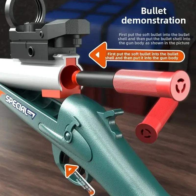 Airsoft Launcher Toy Gun With Soft Bullets For Outdoor Fun - ToylandEU