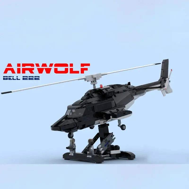  Airwolf Bell 222 MOC Building Blocks Helicopter Kit -  ToylandEU™
