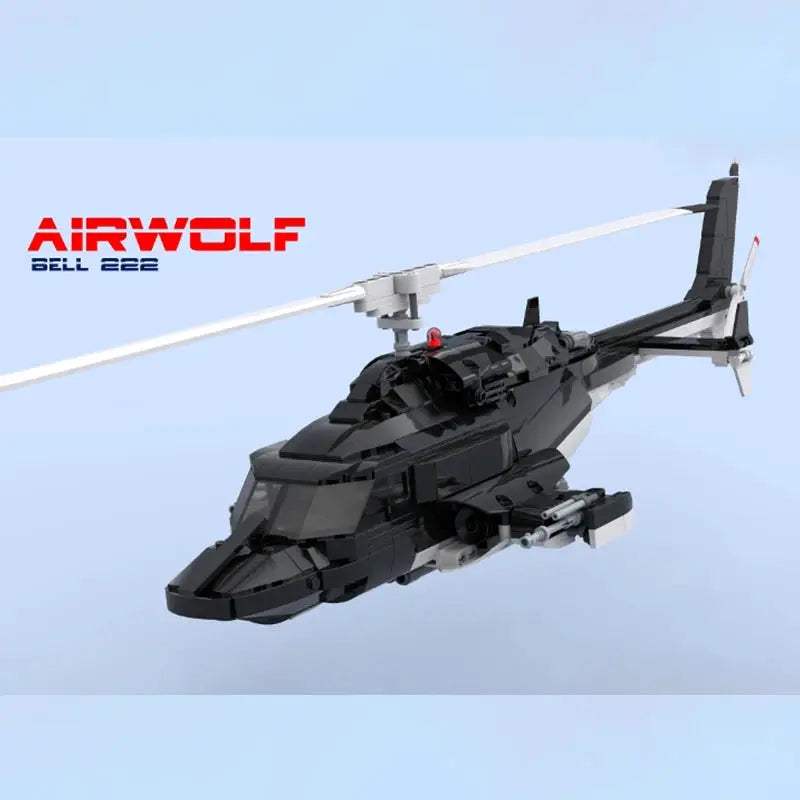  Airwolf Bell 222 MOC Building Blocks Helicopter Kit -  ToylandEU™