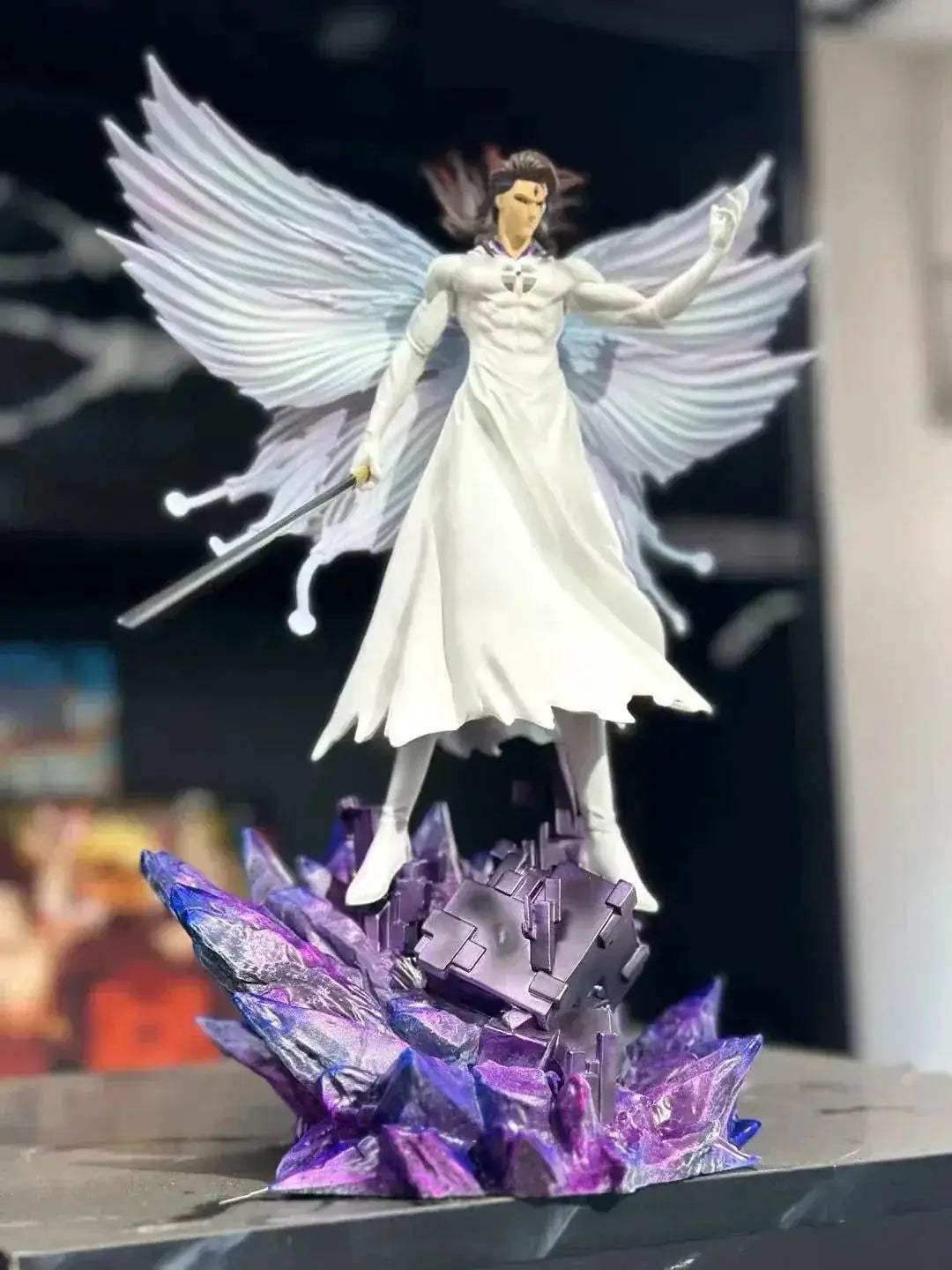 Aizen Sousuke Butterfly Hollowfication Anime Figure Bleach Anime Figurines Statue Collection 31 cm - ToylandEU