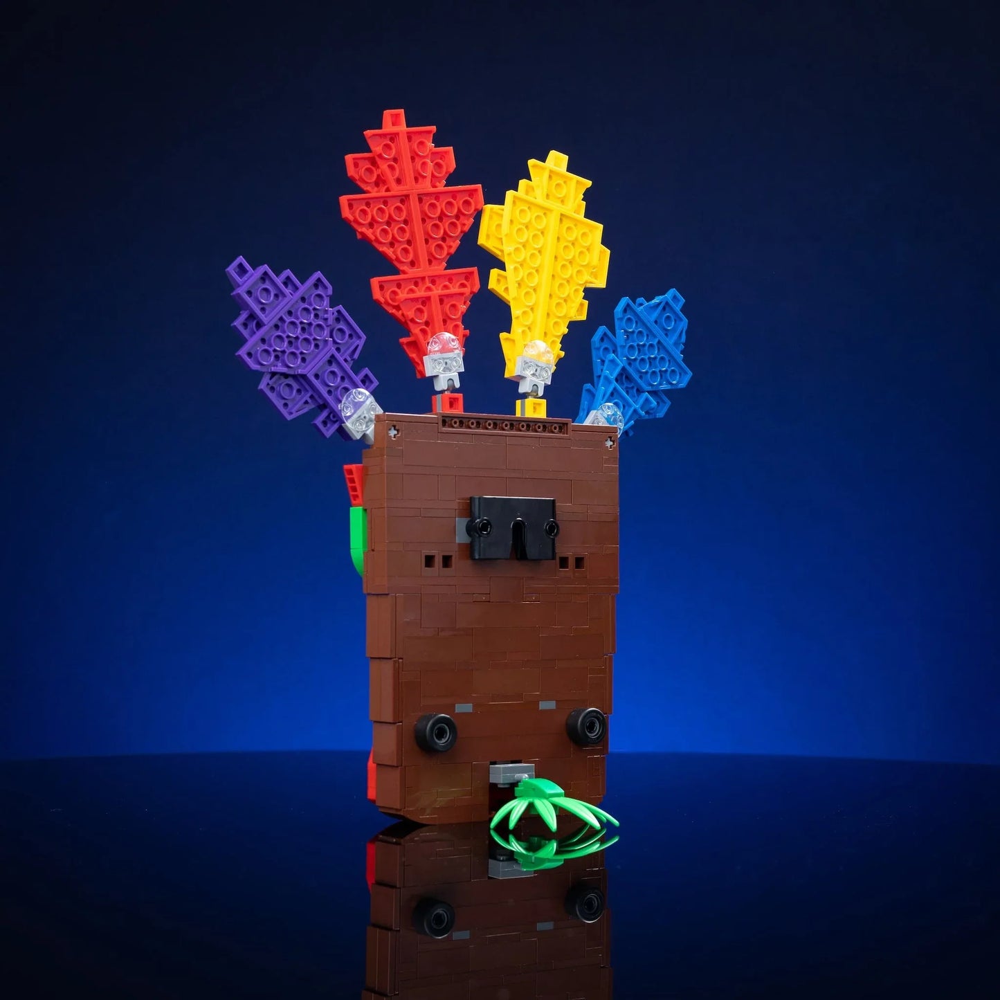 Life Sized Aku Aku Mask With LEGO Bricks Display Stand - ToylandEU