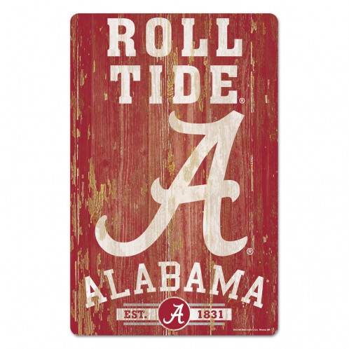 Alabama Crimson Tide 11x17 Wood Sign With Slogan Colors - ToylandEU