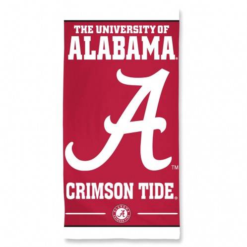Alabama Crimson Tide Beach Towel 30x60 Cotton Velour - ToylandEU