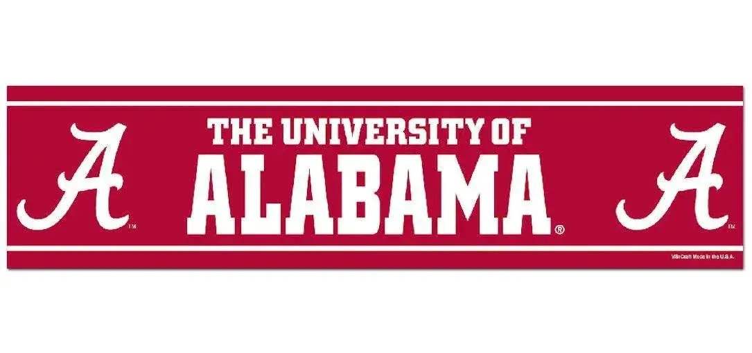  Alabama Crimson Tide Bumper Sticker 3x12 USA Made Wincraft -  ToylandEU™