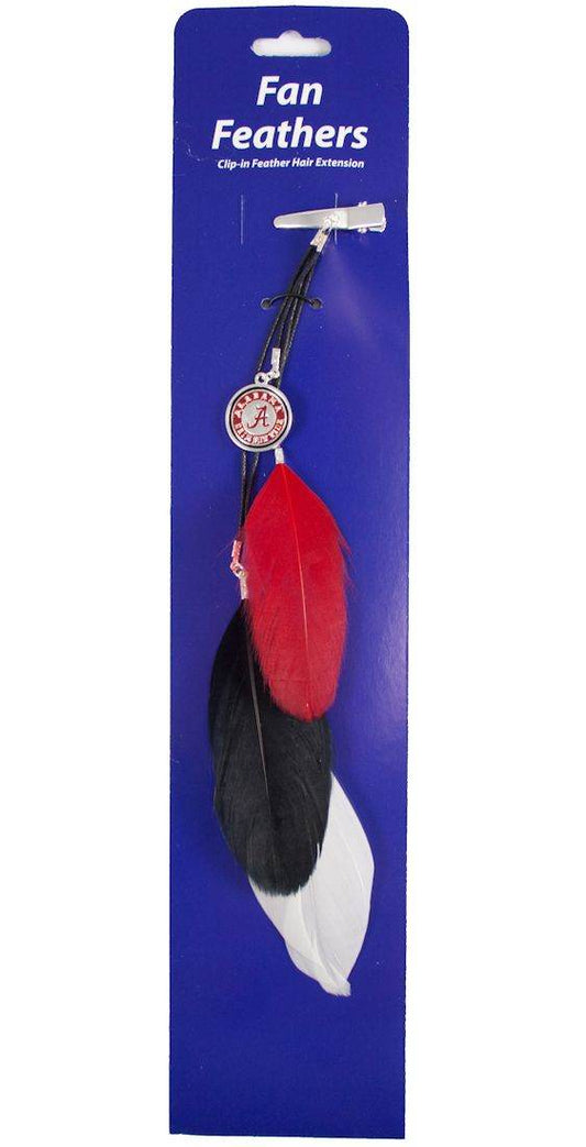 Alabama Crimson Tide Color Feather Hair Clip Pewter Logo - ToylandEU