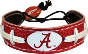 Alabama Crimson Tide Leather Bracelet With Logo Bead - ToylandEU