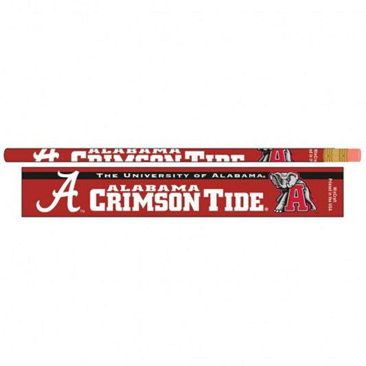 Alabama Crimson Tide Pencil 6 Pack WinCraft Supplies - ToylandEU