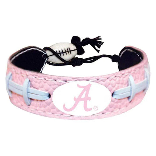 Alabama Crimson Tide Pink Leather Bracelet With A Logo - ToylandEU