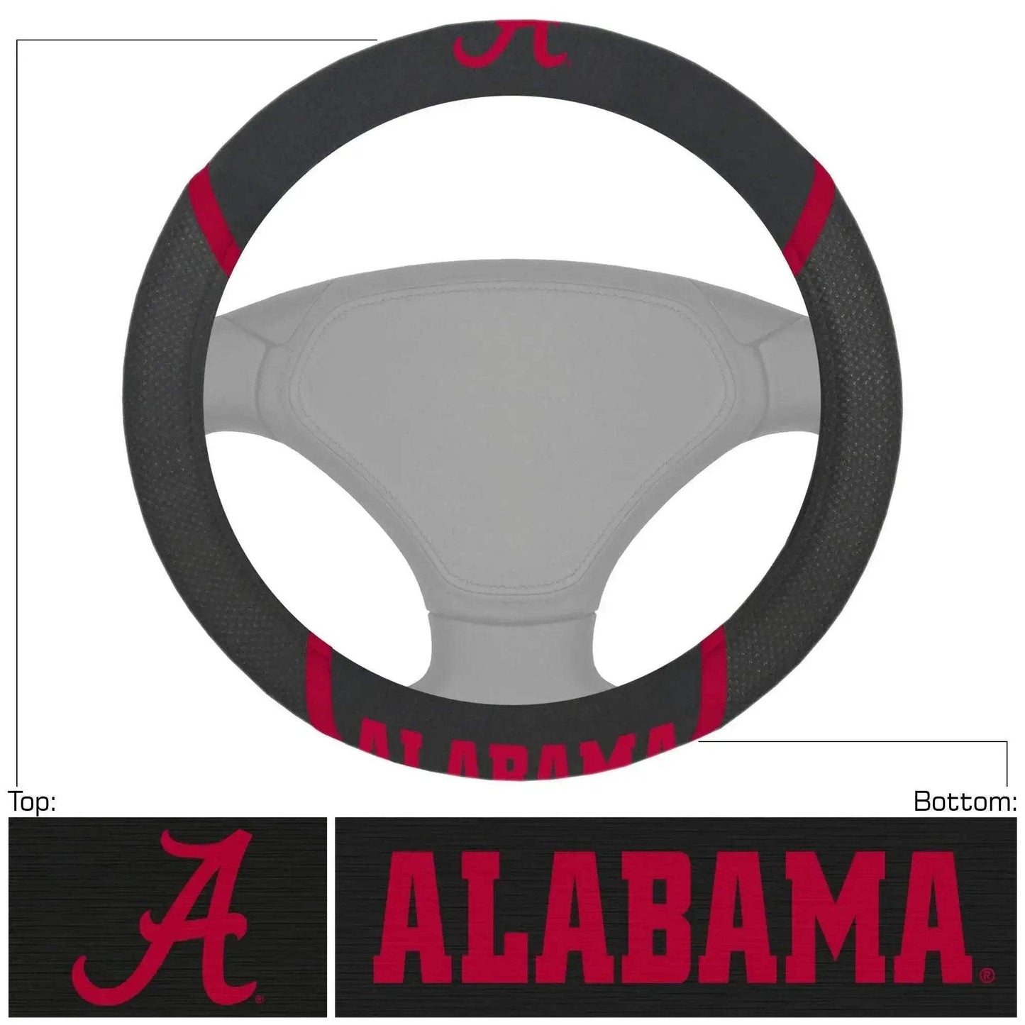  Alabama Crimson Tide Steering Wheel Cover Mesh Stitched -  ToylandEU™