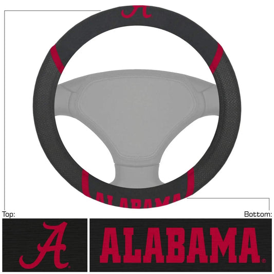 Alabama Crimson Tide Steering Wheel Cover Mesh Stitched - ToylandEU