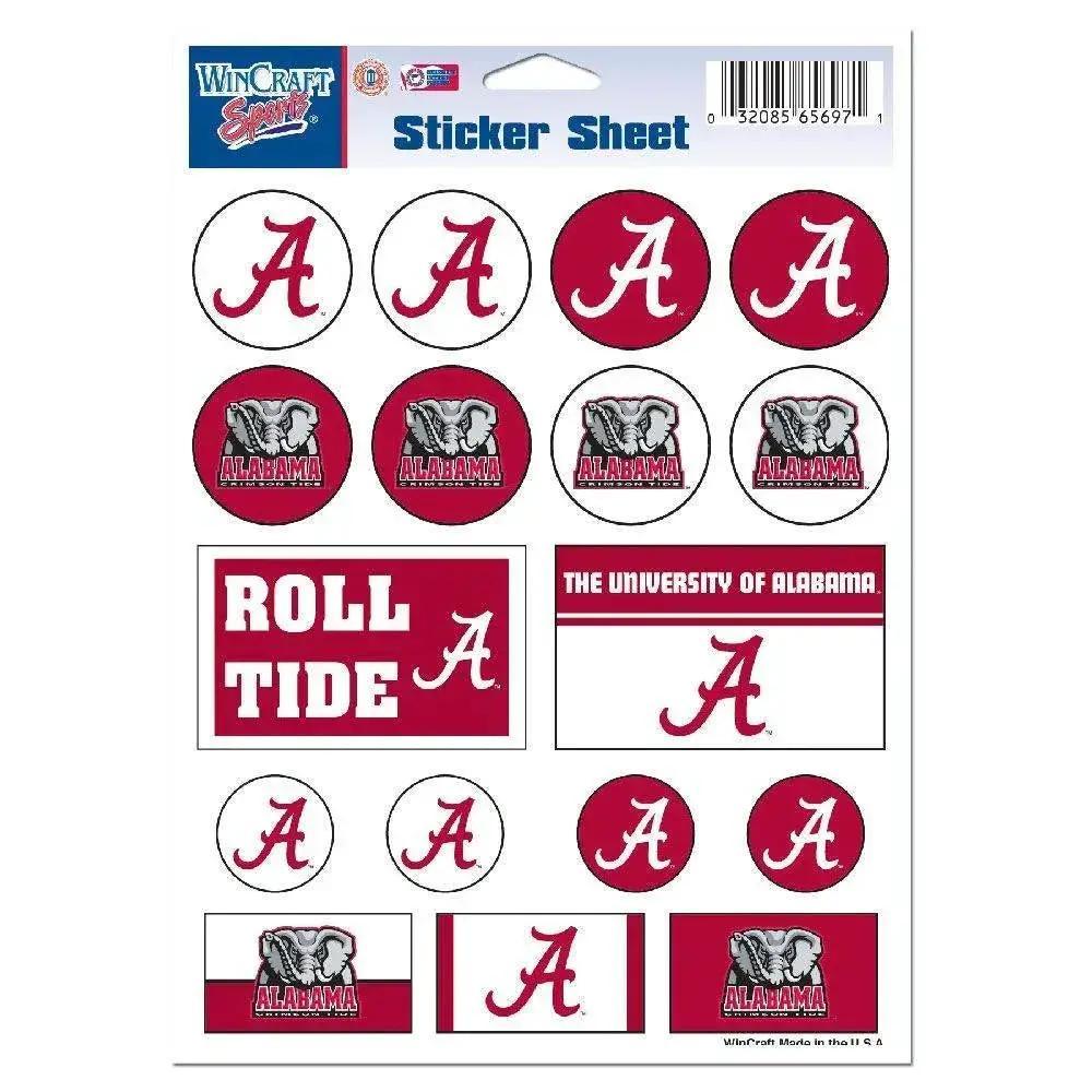  Alabama Crimson Tide Vinyl Decal Sheet 5x7 Sticker Pack -  ToylandEU™