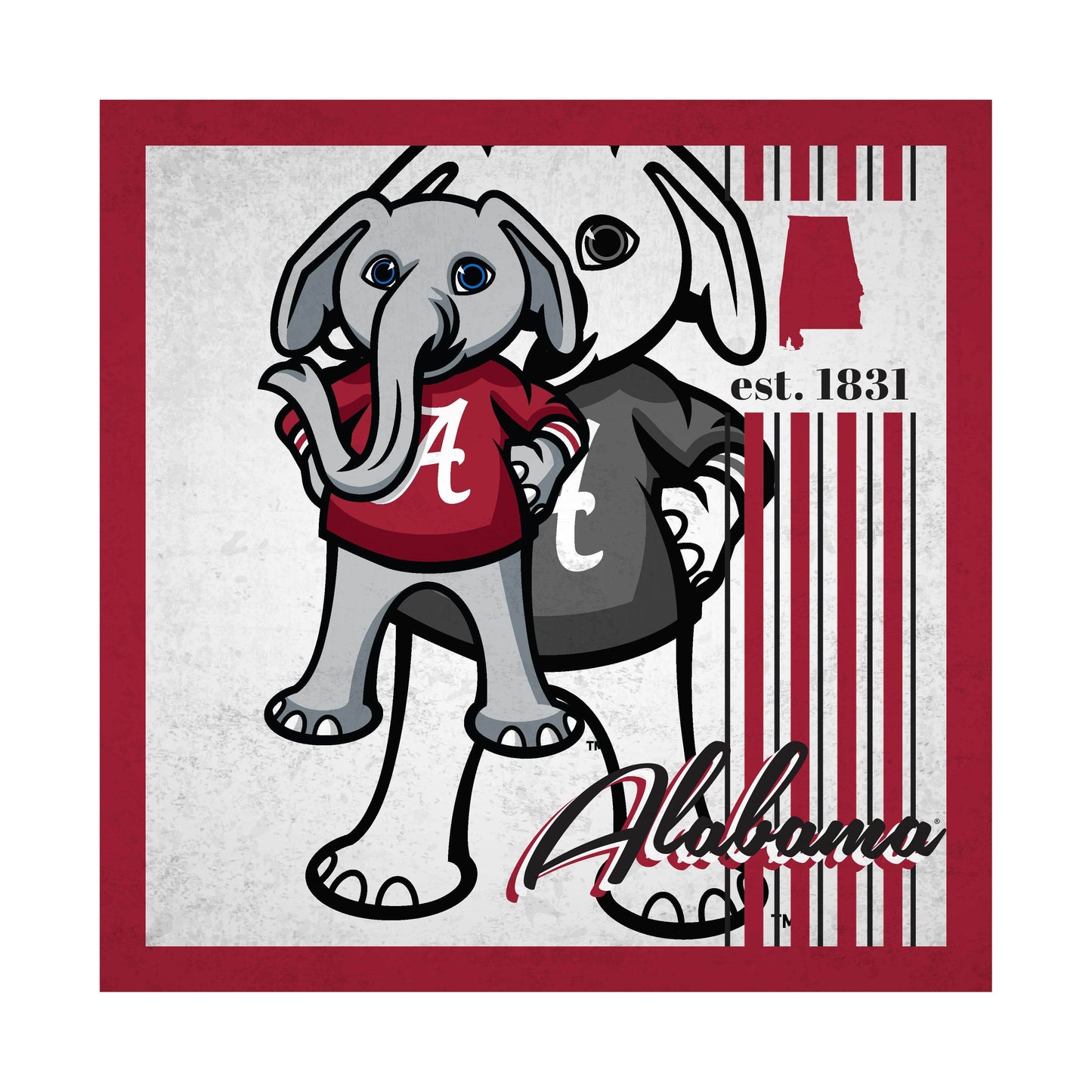 Alabama Crimson Tide Wood Sign 10x10 Album Design Essentials - ToylandEU