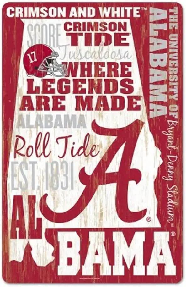 Alabama Crimson Tide Wood Sign 11x17 Established Date -  ToylandEU™