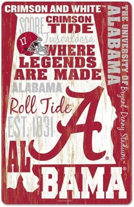  Alabama Crimson Tide Wood Sign 11x17 Established Date -  ToylandEU™