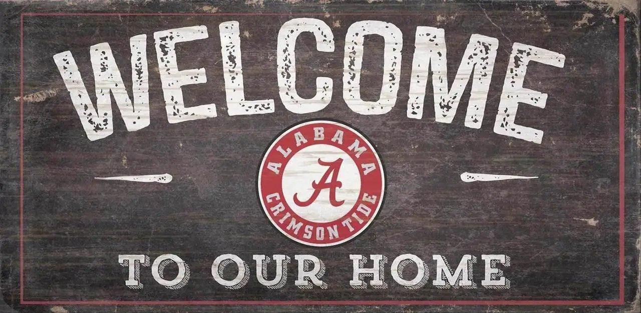  Alabama Crimson Tide Wood Sign 6x12 Welcome Home Design -  ToylandEU™