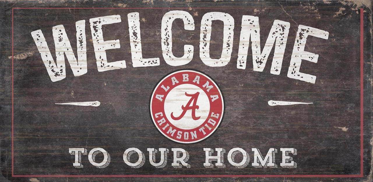Alabama Crimson Tide Wood Sign 6x12 Welcome Home Design - ToylandEU