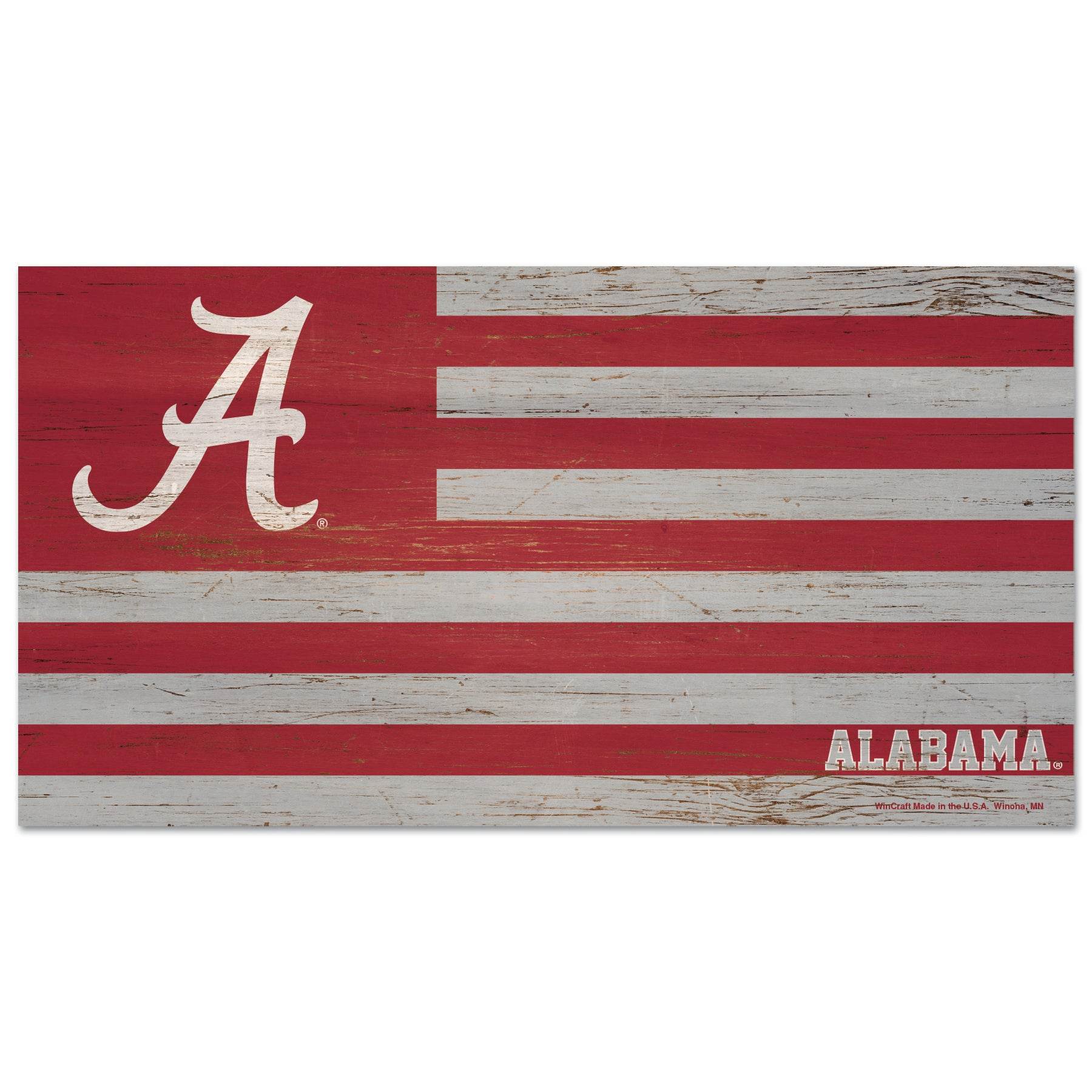 Alabama Crimson Tide Wood Sign Flag 9x17 Home Decor - ToylandEU