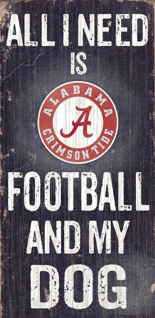  Alabama Crimson Tide Wood Sign Football and Dog 6x12 -  ToylandEU™