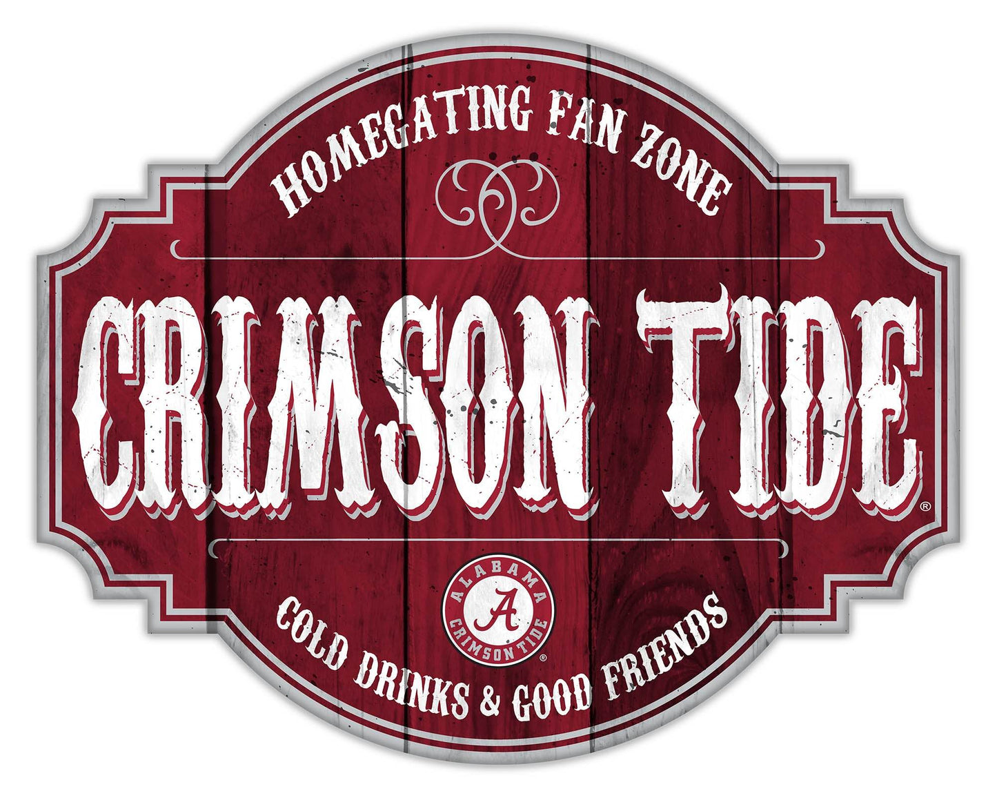 Alabama Crimson Tide Wood Tavern Sign 12 Inch Homegating - ToylandEU