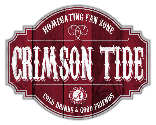 Alabama Crimson Tide Wood Tavern Sign 12 Inch Homegating - ToylandEU
