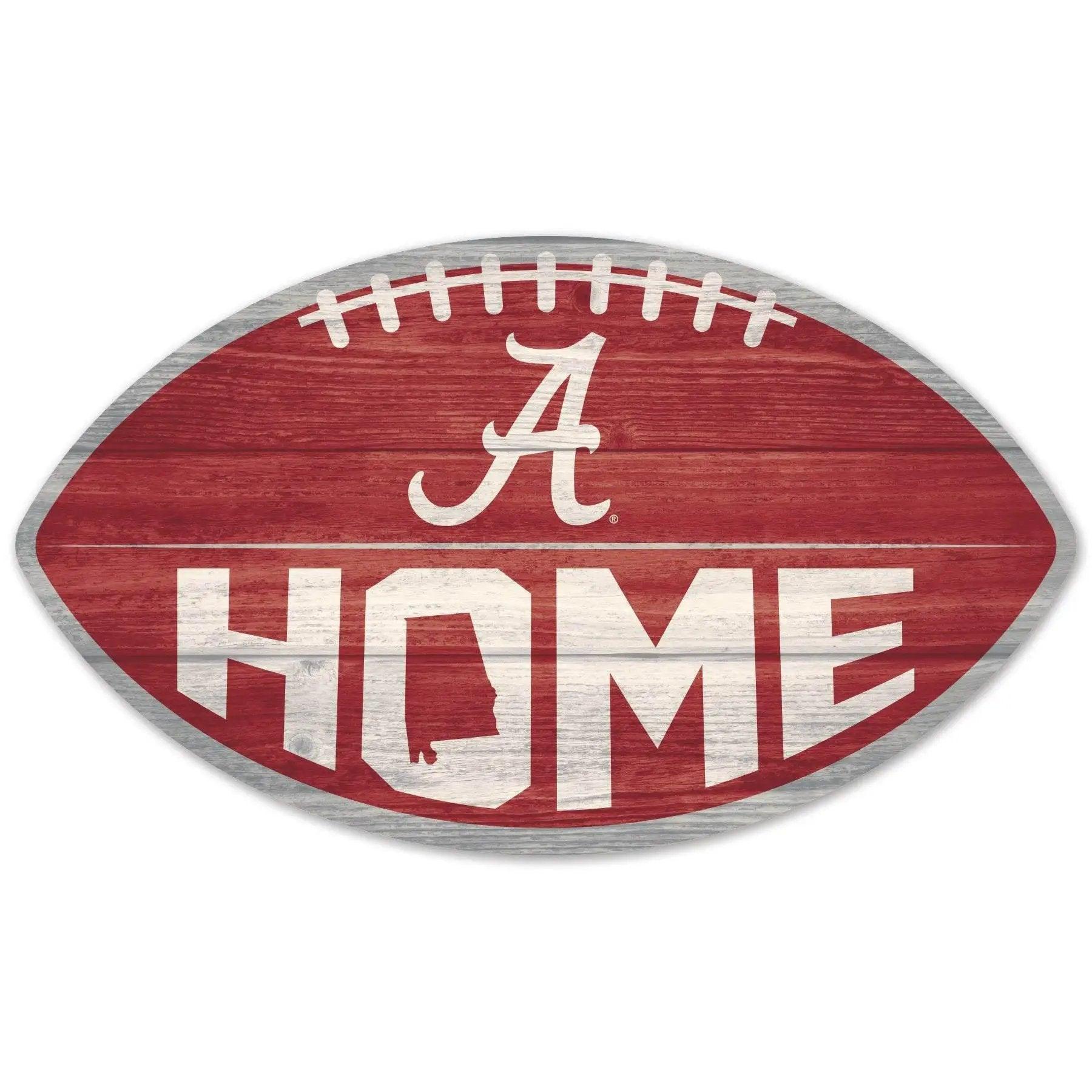  Alabama Crimson Tide Wooden Football Shape Sign Wall Mount -  ToylandEU™