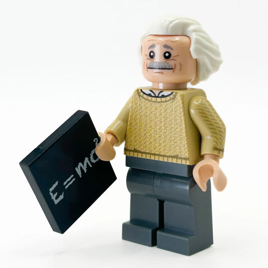 Albert Einstein Minifig made using LEGO parts - B3 Customs - ToylandEU