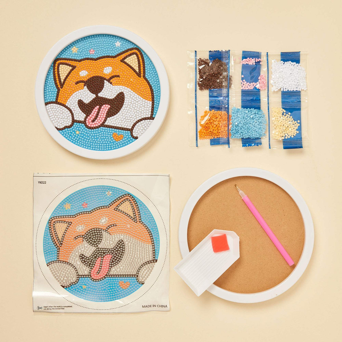 Diamond Art Kit | Self Adhesive Canvas | All Supplies Included | For Kids
