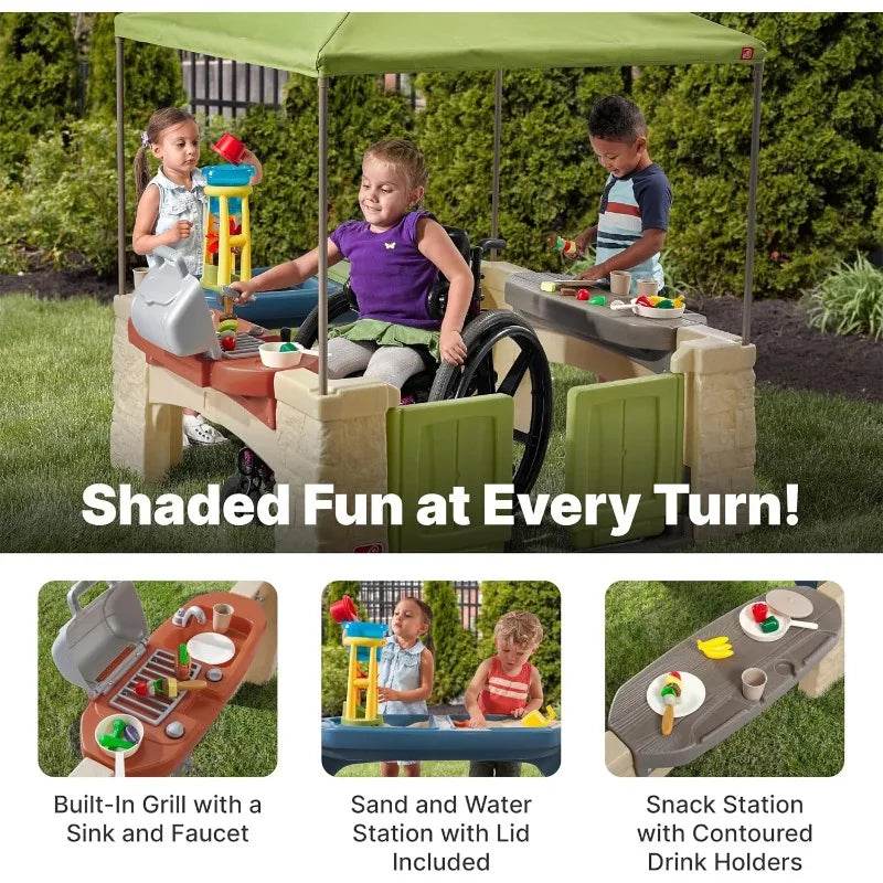 All Around Playtime Patio with Canopy Playset – Shaded Outdoor