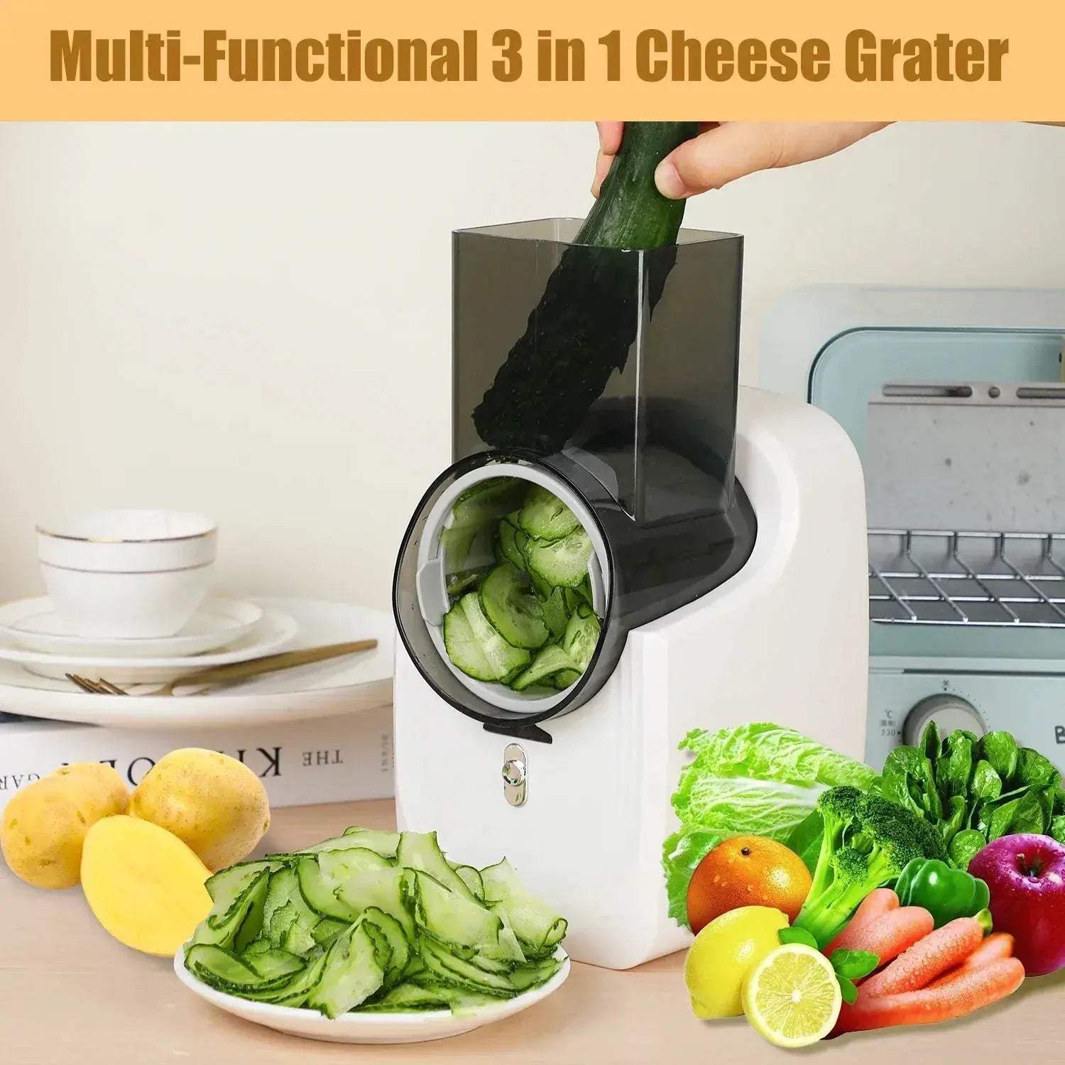 All In One Electric Cheese Grater Slicer Shredder For Vegetables - ToylandEU