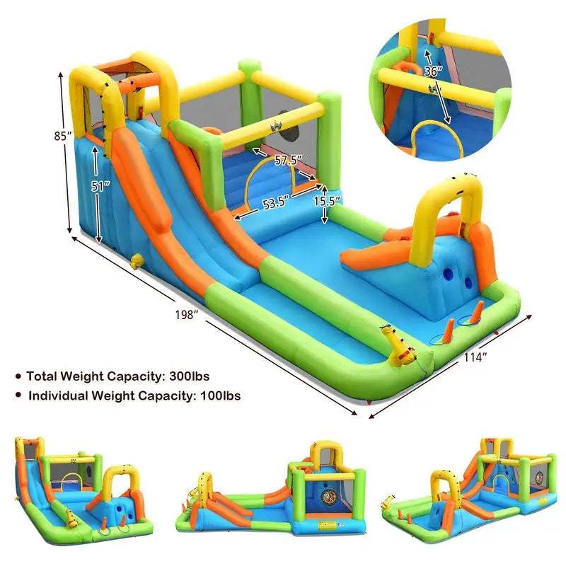  All In One Inflatable Water Slide 8in1 Bounce House -  ToylandEU™