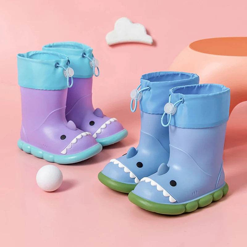 All Season Shark Rain Boots With Elastic Band For Kids - ToylandEU