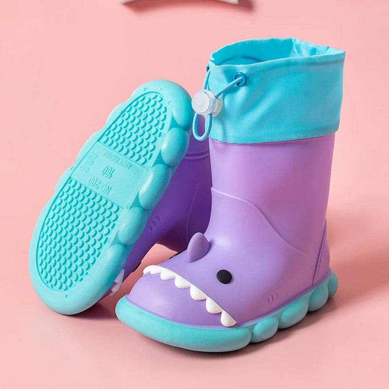 All Season Shark Rain Boots With Elastic Band For Kids - ToylandEU