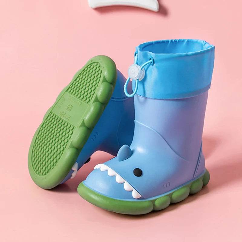 All Season Shark Rain Boots With Elastic Band For Kids - ToylandEU