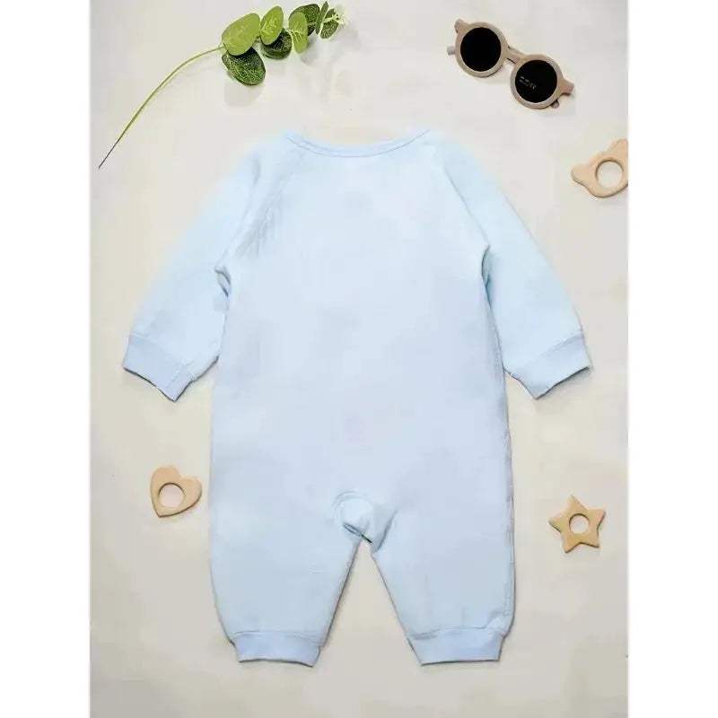 All Seasons Cotton Baby Romper with Cartoon Bear Hat for Newborns - ToylandEU