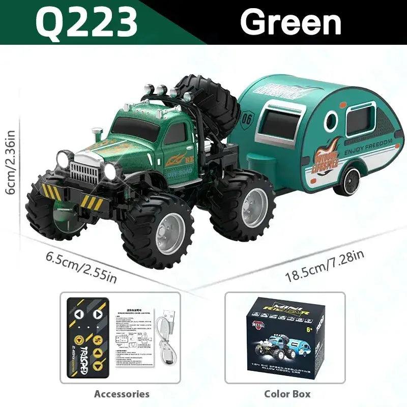  All Terrain Alloy RC Truck Gift For Kids With Trailer -  ToylandEU™