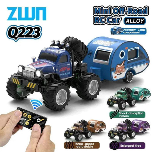 All Terrain Alloy RC Truck With Trailer Gift For Kids - ToylandEU