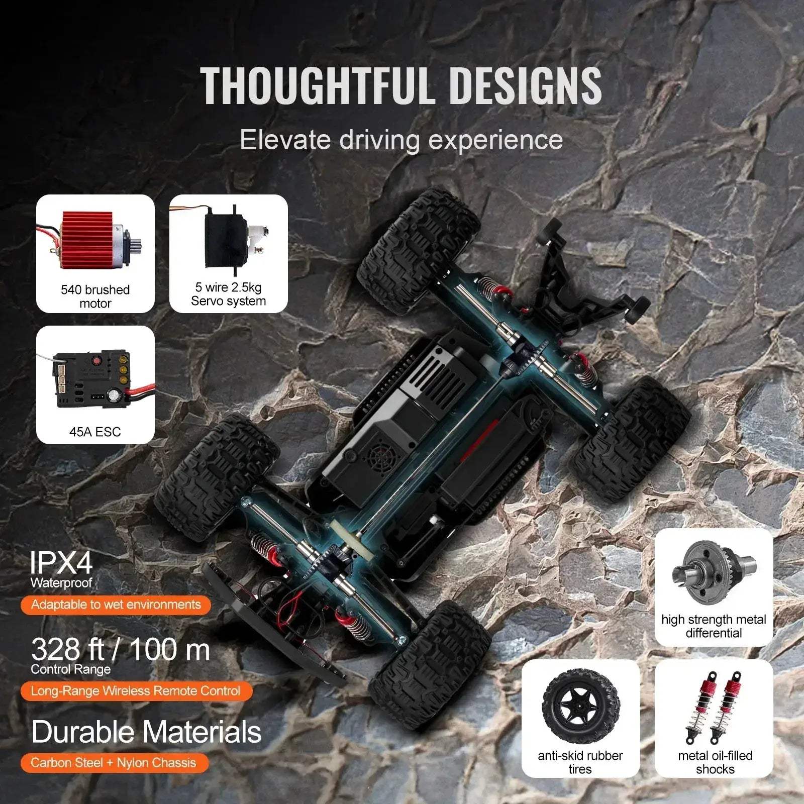  All Terrain RC Car 4WD Monster Truck Dual Batteries -  ToylandEU™