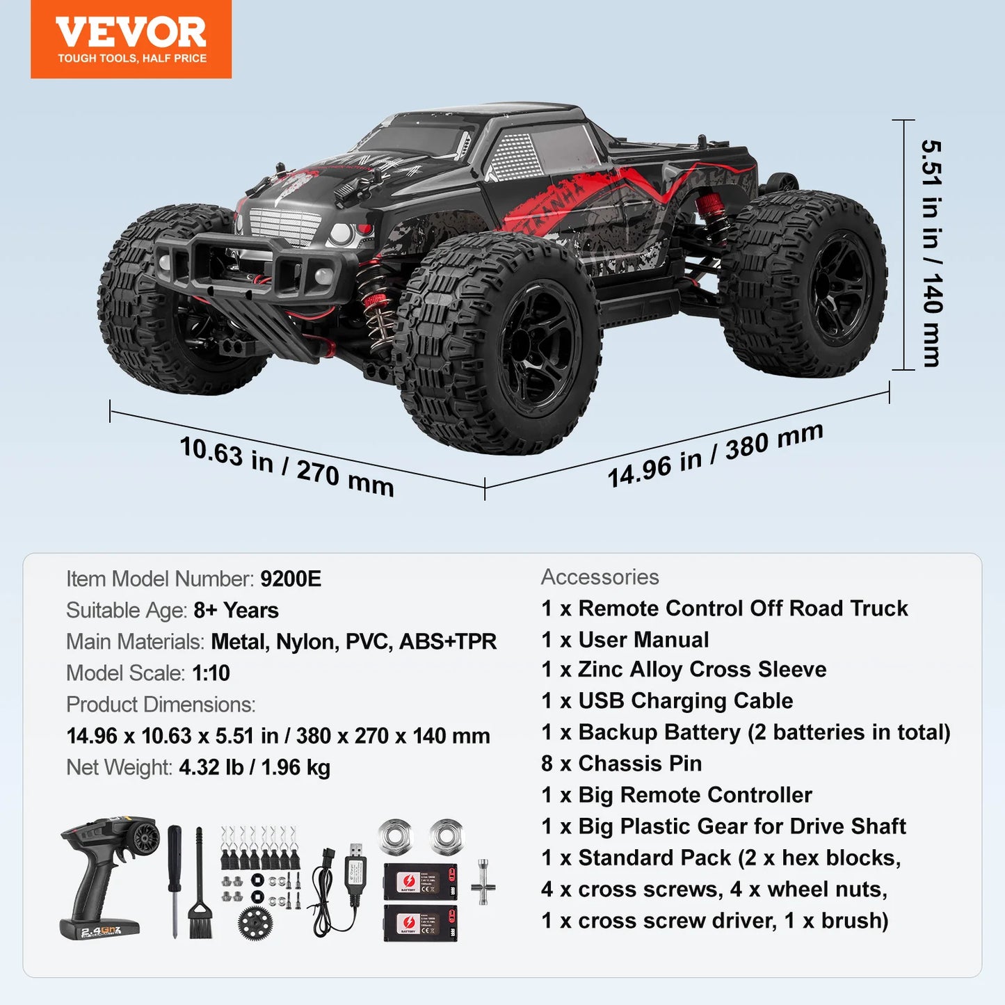 All Terrain RC Car 4WD Monster Truck With Dual Batteries - ToylandEU