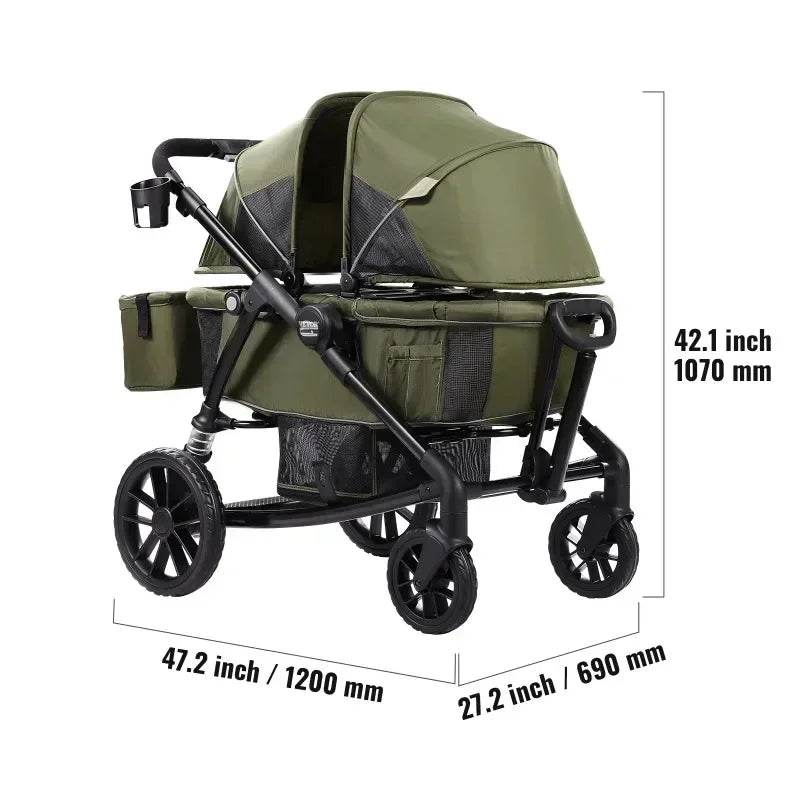All-Terrain Stroller Wagon 2 Seats Foldable Expedition - ToylandEU