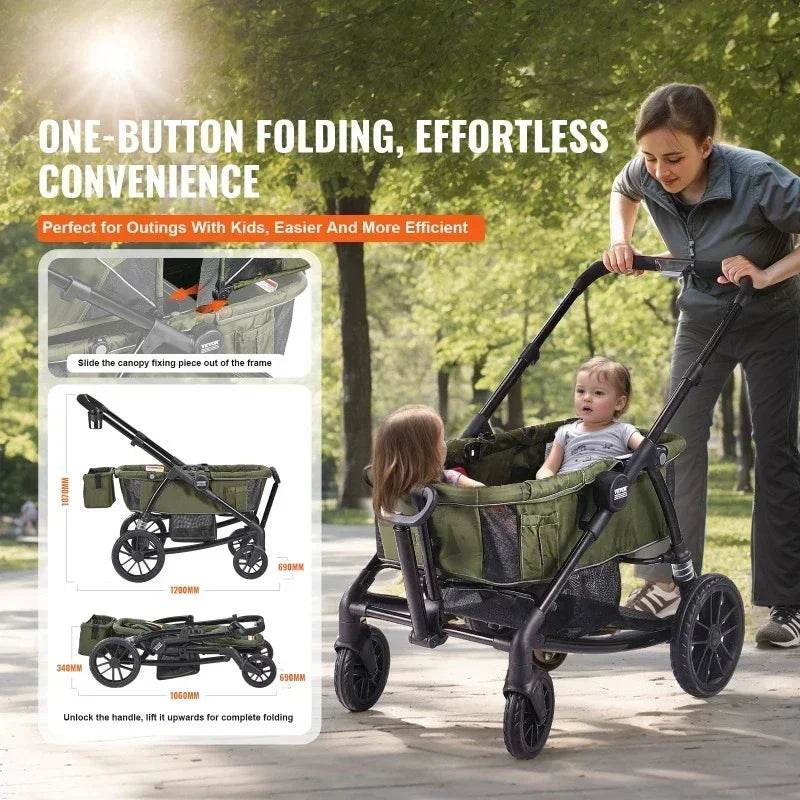 All-Terrain Stroller Wagon 2 Seats Foldable Expedition - ToylandEU
