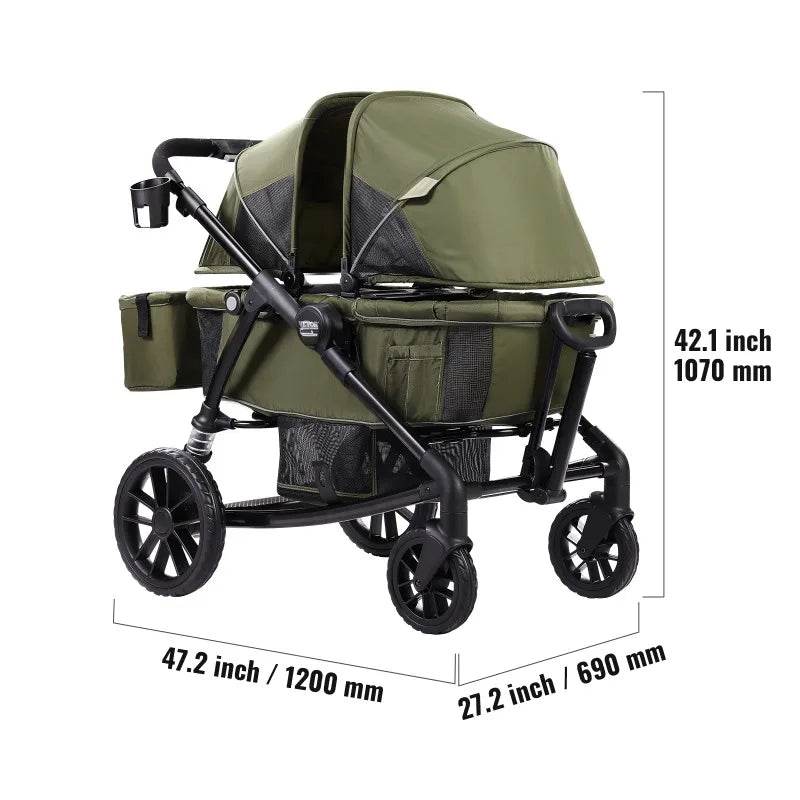 All-Terrain Stroller Wagon 2 Seats Foldable Expedition - ToylandEU