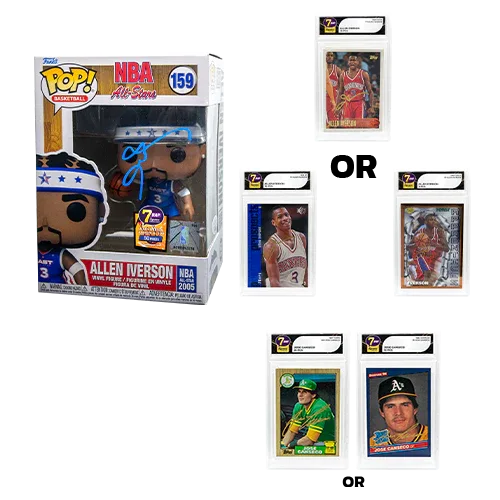 Autographed Sports Memorabilia Set Iverson And Canseco