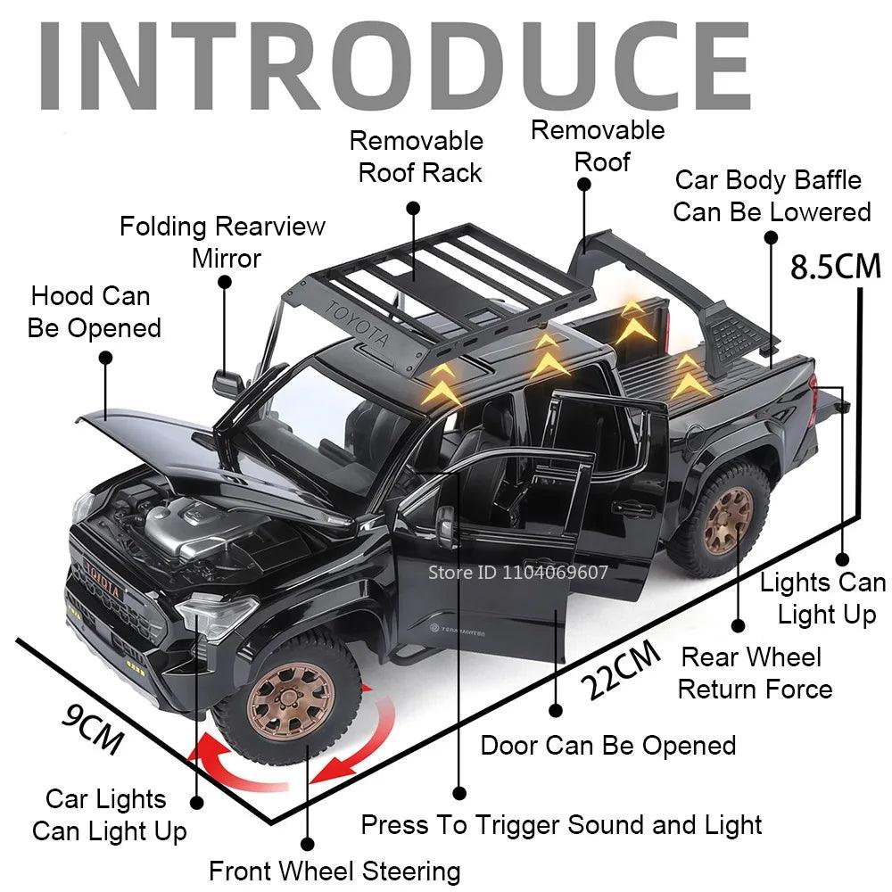 Alloy Diecast Pickup | Sound & Light Doors | Toylandeu™