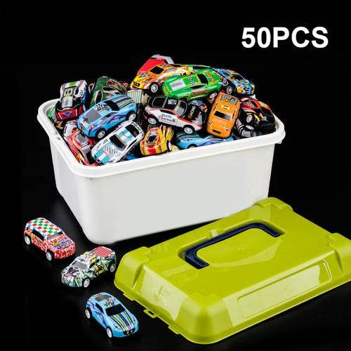 Alloy Mini Car Collection Set with Storage Box - 20/30/50 Assorted Models - ToylandEU