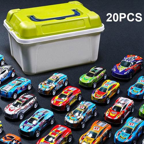 Alloy Mini Car Collection Set with Storage Box - 20/30/50 Assorted Models - ToylandEU