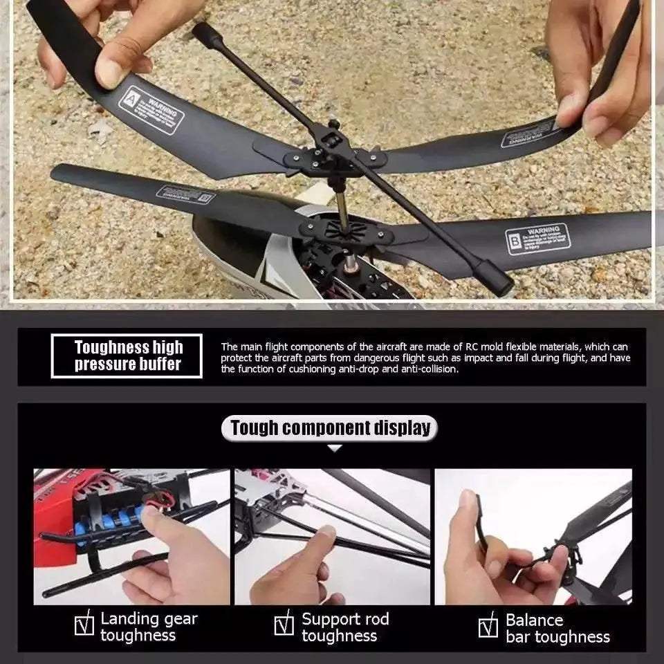  Alloy RC Helicopter 3.5CH 80cm Extra Large Remote Control Aircraft  -  ToylandEU™