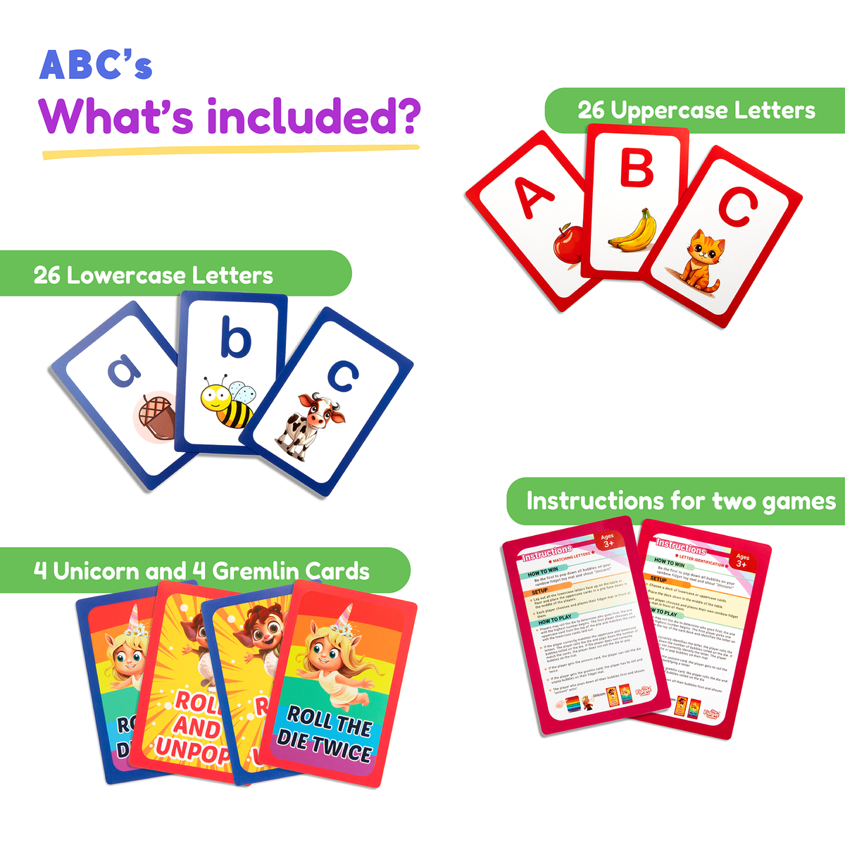 Alphabet Cards | Uppercase & Lowercase | Toylandeu™